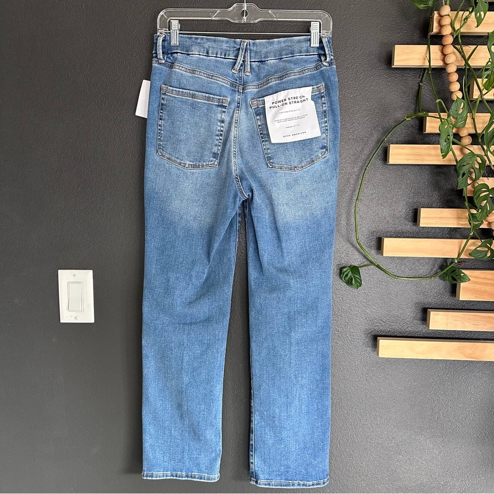 Good American Power Stretch Pull-On Straight Jeans NWT Size S 4-6 - Picture 6 of 6